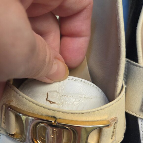 Ferragamo 3 tone flats brass buckle - Picture 4 of 14